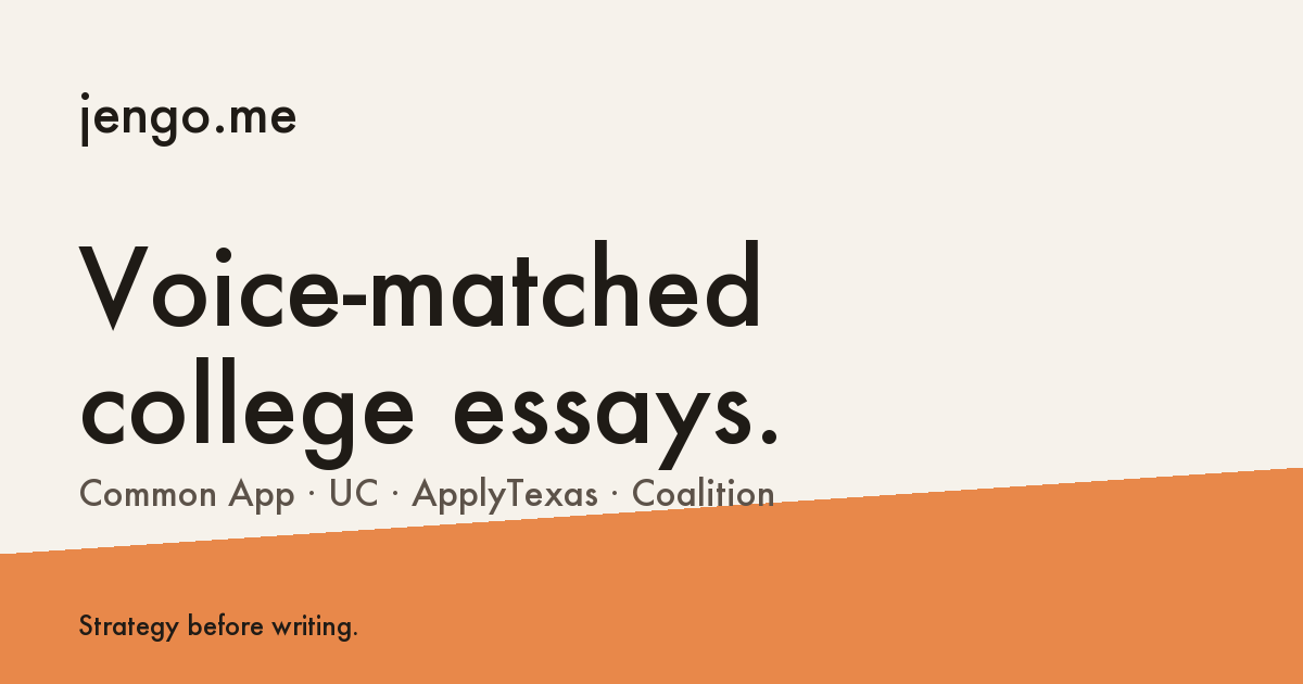 How to Write ApplyTexas Essays — 2026-2027 Guide | Jengo
